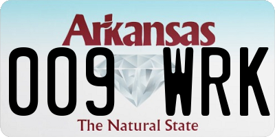 AR license plate 009WRK