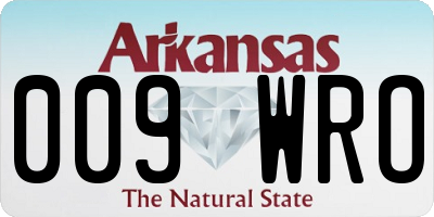 AR license plate 009WRO