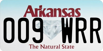 AR license plate 009WRR