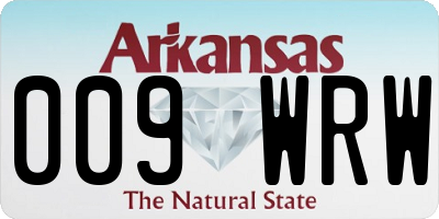 AR license plate 009WRW