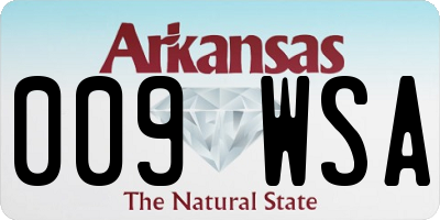 AR license plate 009WSA