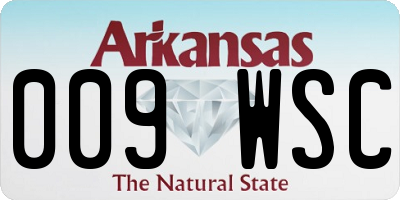 AR license plate 009WSC