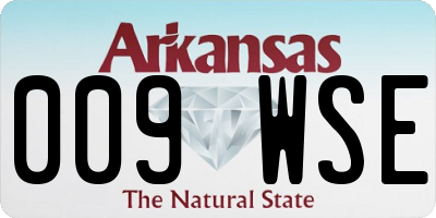 AR license plate 009WSE