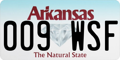 AR license plate 009WSF