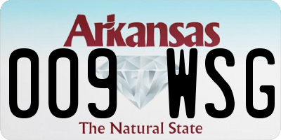 AR license plate 009WSG