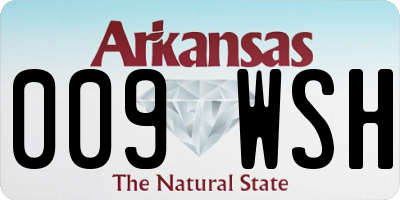 AR license plate 009WSH