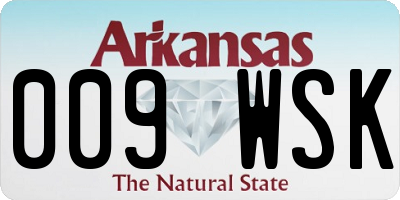AR license plate 009WSK