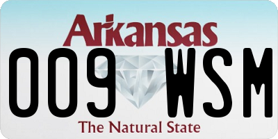 AR license plate 009WSM