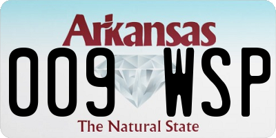 AR license plate 009WSP