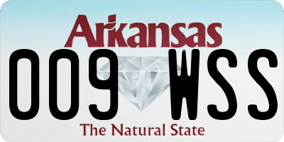AR license plate 009WSS