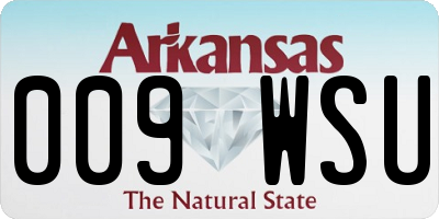 AR license plate 009WSU
