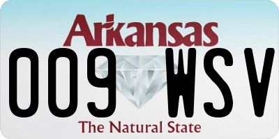 AR license plate 009WSV