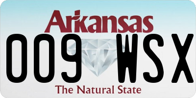 AR license plate 009WSX