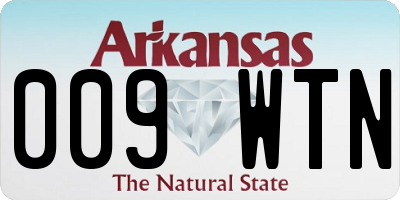 AR license plate 009WTN