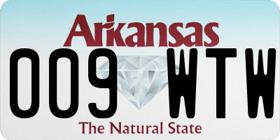 AR license plate 009WTW