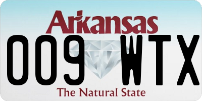 AR license plate 009WTX
