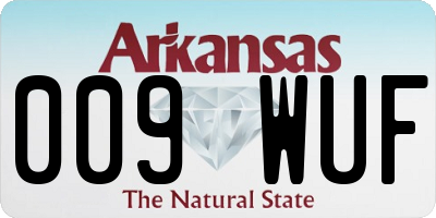 AR license plate 009WUF