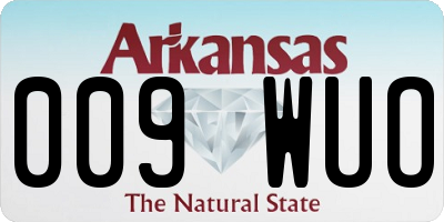 AR license plate 009WUO