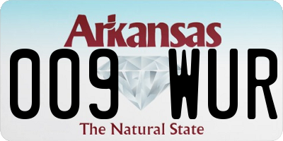 AR license plate 009WUR