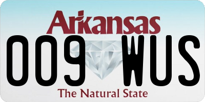 AR license plate 009WUS
