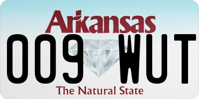 AR license plate 009WUT