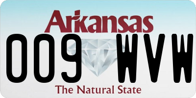 AR license plate 009WVW