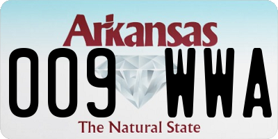 AR license plate 009WWA