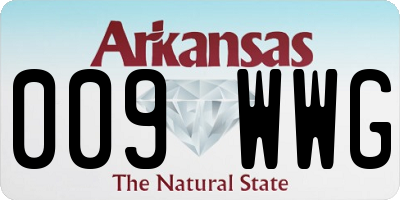 AR license plate 009WWG