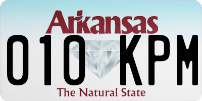 AR license plate 010KPM