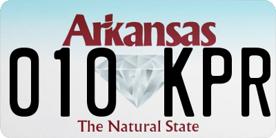 AR license plate 010KPR