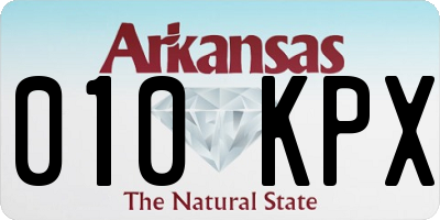 AR license plate 010KPX