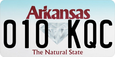 AR license plate 010KQC