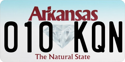 AR license plate 010KQN