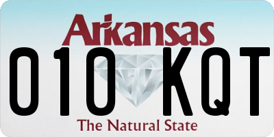 AR license plate 010KQT