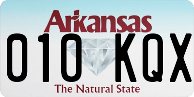 AR license plate 010KQX