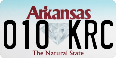 AR license plate 010KRC