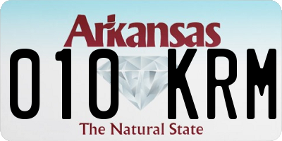 AR license plate 010KRM