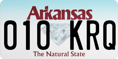 AR license plate 010KRQ