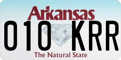 AR license plate 010KRR