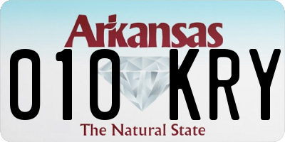AR license plate 010KRY