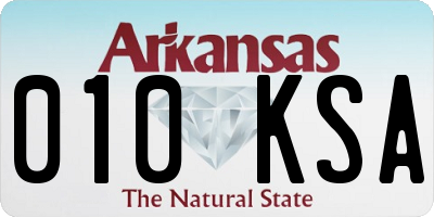 AR license plate 010KSA