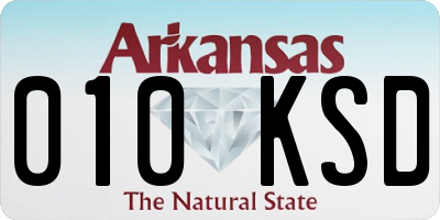 AR license plate 010KSD