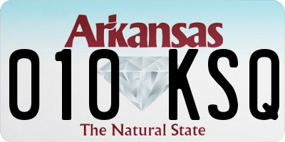 AR license plate 010KSQ