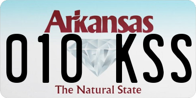 AR license plate 010KSS