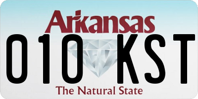 AR license plate 010KST