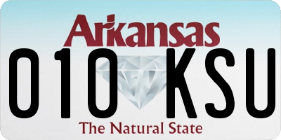 AR license plate 010KSU