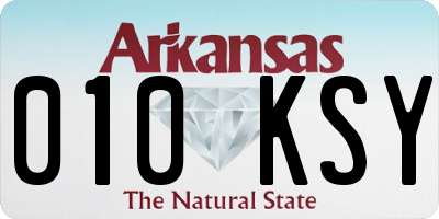 AR license plate 010KSY