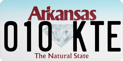 AR license plate 010KTE