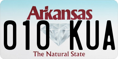 AR license plate 010KUA
