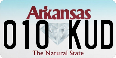 AR license plate 010KUD